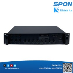 Bộ khuếch đại âm thanh kèm trộn kỹ thuật số, chọn 6 vùng loa, Amply Class-D SPON GEN-4501P06 60W