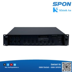 Bộ khuếch đại âm thanh kèm trộn kỹ thuật số, chọn 6 vùng loa, Amply Class-D SPON GEN-4502P06 60W