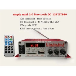 Amply Mini khuếch đại âm thanh BT-888 công suất âm thanh 30W x 2 kênh