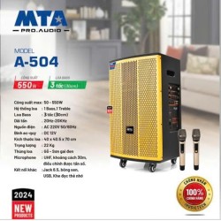 Loa kéo di động MTA A-504, Công suất 50w -550w, Loa Bass 3 tấc (30cm)