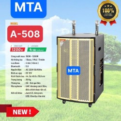 Loa kéo di động MTA A-508, Công suất 150w -1200w, Loa Bass 4 tấc (40cm)