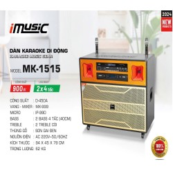 LOA KARAOKE DI ĐỘNG công suất 900w (D-450A), 2 Bass 4 tấc (40cm)