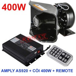 Bộ Amply không dây 400W cho xe cứu hộ AS920-C400V