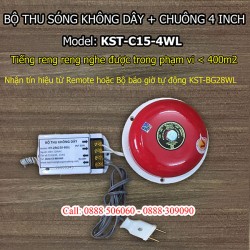 Bộ thu sóng không dây + chuông điện 4 inch KST-C15-4WL