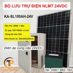 Bộ lưu trữ điện năng lượng mặt trời hệ 24V 100Ah KA-SL100Ah-24V