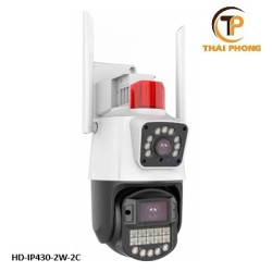 Camera Wifi không dây HD-IP430-2W-2C, nhìn cùng lúc 2 hướng, wifi có khe cắm thẻ nhớ chạy độc lập, zoom 6X