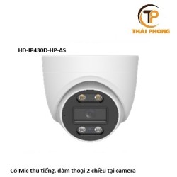 Camera IP HD-IP430D-HP-AS có Mic thu tiếng, đàm thoại 2 chiều, ban đêm có màu