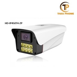 Camera IP HD-IP450T4-ZP, có Mic thu tiếng, khoanh vùng, vẽ hàng rào ảo, ban đêm có màu