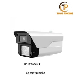 Camera IP HD-IPT4Q8X-E có Mic thu tiếng, ban đêm có màu