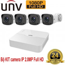 Bộ kit 4 camera UNV + 1 đầu ghi hình Full HD 1080P UNV PoE