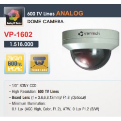 Camera Vantech Dome Analog VP-1602 600TVL