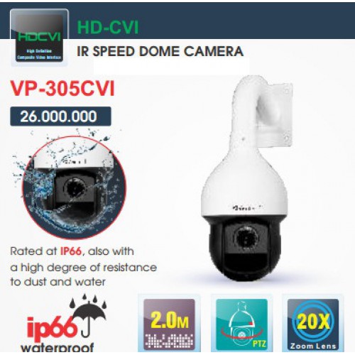Camera Vantech Dome HD-CVI VP-305CVI 2.0MP, đại lý, phân phối,mua bán, lắp đặt giá rẻ