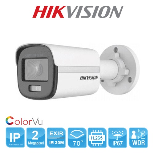 Camera ColorVu DS-2CD1027G0-L 2.0MP ban đêm có màu, đại lý, phân phối,mua bán, lắp đặt giá rẻ