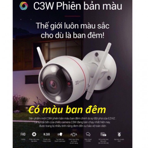Camera EZVIZ C3W 1080P Wifi ngoài trời ban đêm có màu (CS-CV310-A0-3C2WFRL), đại lý, phân phối,mua bán, lắp đặt giá rẻ