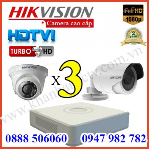 Bộ trọn gói 3 camera 3.0 M giá rẻ tại Tp HCM, đại lý, phân phối,mua bán, lắp đặt giá rẻ