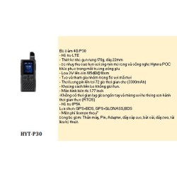 Máy bộ đàm cầm tay 4G POC Hytera HYT-P30 dùng SIM, không giới hạn khoảng cách, tận dụng hạ tầng mạng sẵn có