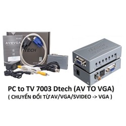 Bộ chuyển đổi tín hiệu BNC/AV to VGA Dtech DT-7003