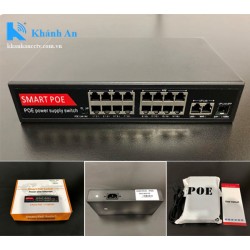 Smart switch POE 16 cổng + 2 Uplink + 1 SFP SW16K-POE dành cho camera IP