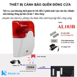 Bộ đèn còi báo động cảnh báo cửa chưa được đóng KS-AL103B chuyên cho thoát hiểm, nhà trọ, phòng cho thuê, khu sinh hoạt tập thể, công cộng