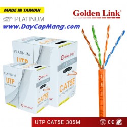 Cáp mạng Golden Link UTP Cat 5e Platinum 305M (màu cam)
