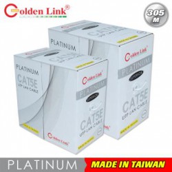Cáp mạng Golden Link plus UTP Cat 5e Platinum (Màu trắng Xám)