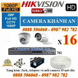 Bộ trọn gói 16 camera HIKVISION 2.0M 1080P
