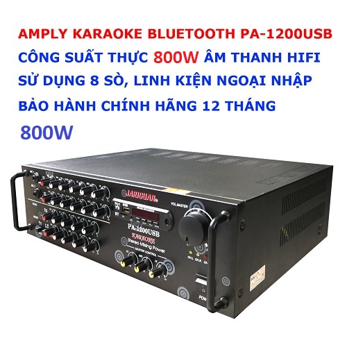 Amply tăng âm PA-1200USB, 16 sò, công suất 800W