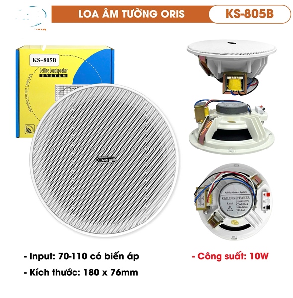 Loa âm trần KS-805B công suất 10W