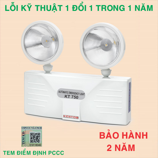 Đèn sạc chiếu sáng khẩn cấp Kentom KT-750