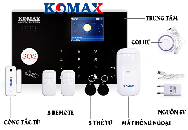 Bộ báo động sử dụng hệ thống wifi và SIM GSM băng tần 4G KM-G30