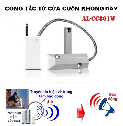 Cảm biến cửa từ cuốn không dây ESC-55W