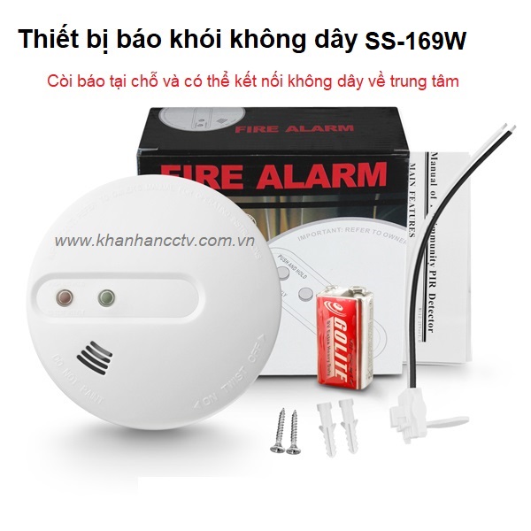 Đầu báo khói không dây SS-169W