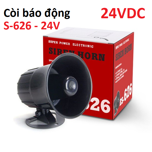 Còi hú báo động có dây S-626 điện 24VDC