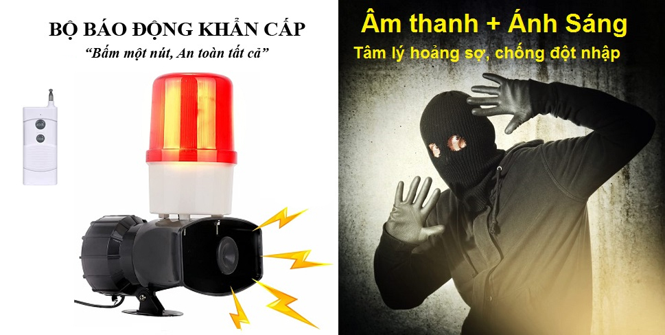 Bộ còi hú báo động khẩn cấp điều khiển từ xa 100m TR-C2020