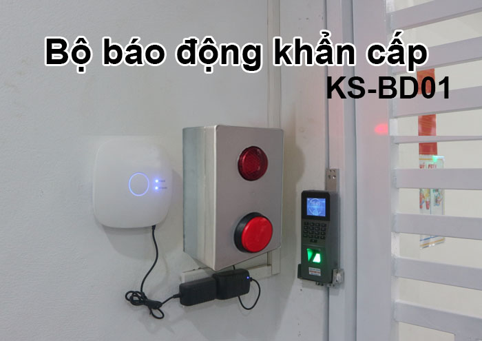 Bộ tổ hợp còi hú báo động khẩn cấp bằng nút nhấn, đèn cảnh báo KS-BD01