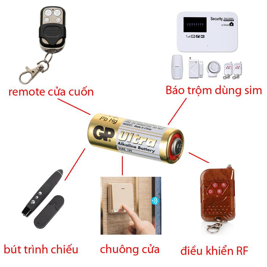 Pin cho cảm biến, remote báo trộm 12V 20A