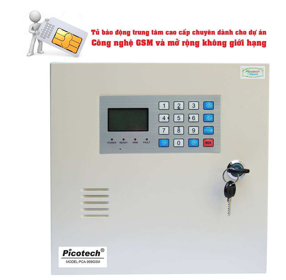 Báo trộm không dây 16 vùng PCA-959GSM