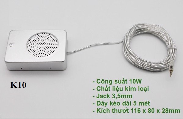 Loa và Micro đàm thoại K10, 10W vỏ kim loại