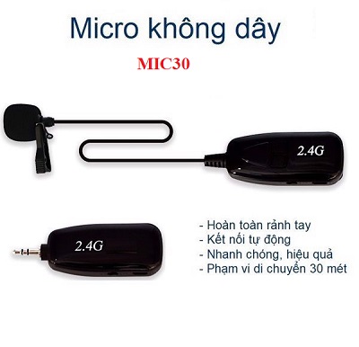 Micro cài áo WiFi không dây MIC30