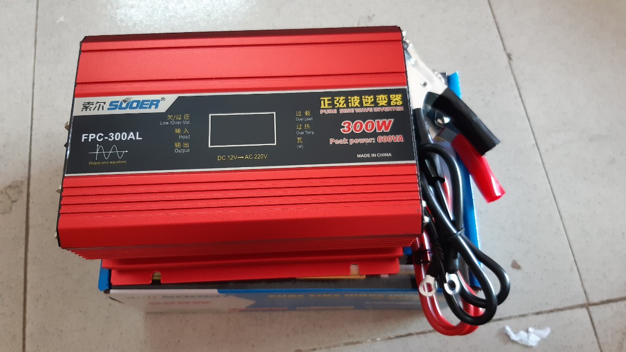 Bộ kích điện 12v lên 220v 300w FPC-300AL Suoer sine chuẩn