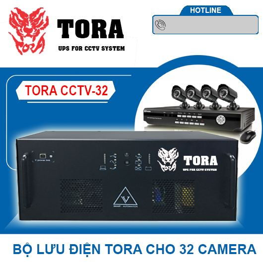 Bộ lưu điện cho 32 Camera TORA CCTV-32, đại lý, phân phối,mua bán, lắp đặt giá rẻ