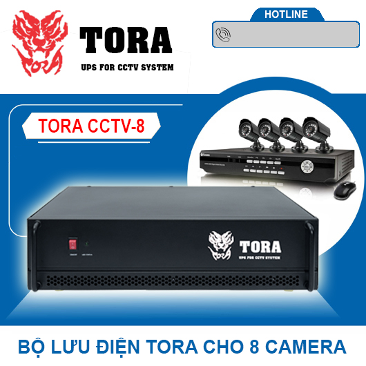 Bộ lưu điện cho 8 camera TORA CCTV-8, đại lý, phân phối,mua bán, lắp đặt giá rẻ
