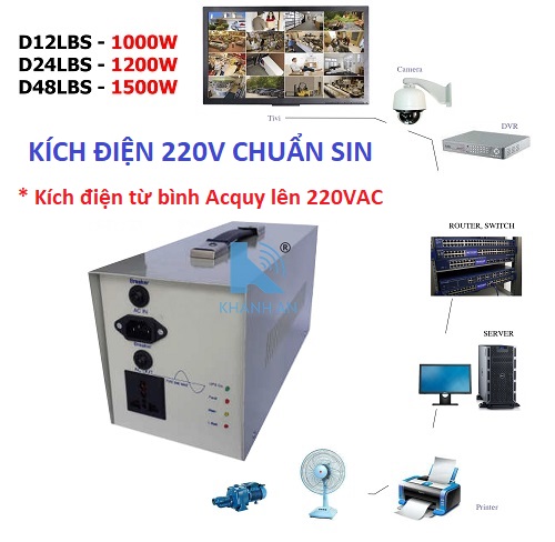 Bộ kích điện chuẩn SIN UPS D48LBS 1500W (bộ nguồn lưu điện)