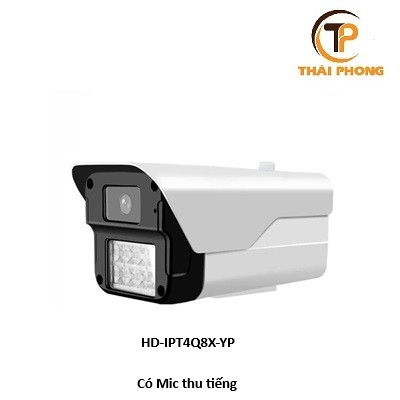 Camera IP HD-IPT4Q8X-YP có Mic thu tiếng, ban đêm có màu