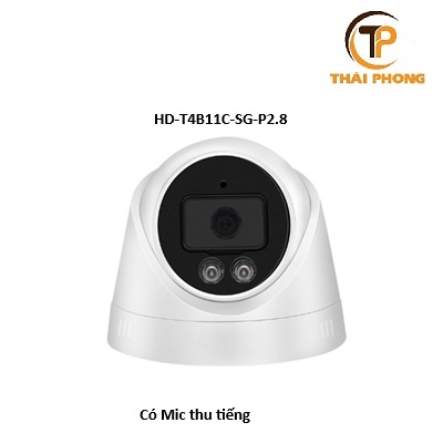 Camera IP HD-T4B11C-SG-P2.8 có Mic thu tiếng, ban đêm có màu