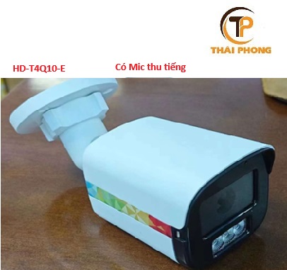 Camera IP HD-T4Q10-E có Mic thu tiếng, ban đêm có màu