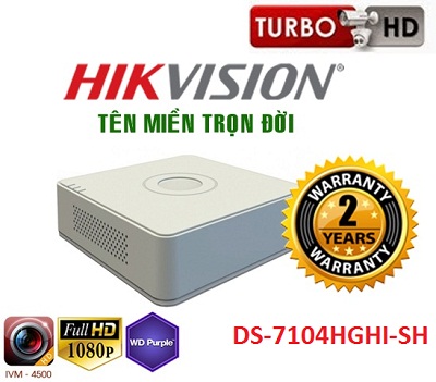 Đầu ghi camera HIKVISION DS-7104HGHI-SH 4 kênh