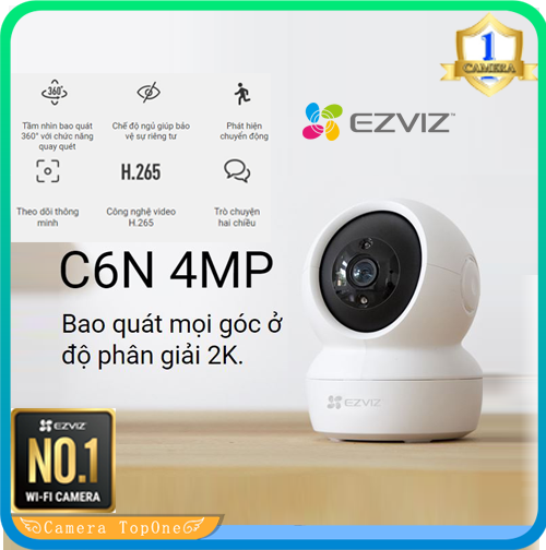 Camera Ezviz C6N 4.0MP 2K, wifi quay quét thông minh