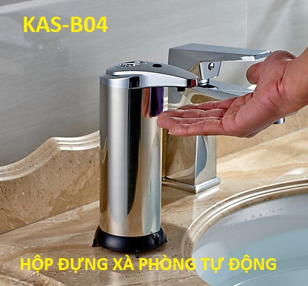 Bình đựng xà phòng, dung dịch sát khuẩn cảm ứng tự động KAS-B04 - 280ml - Dùng pin - (Để Bàn)