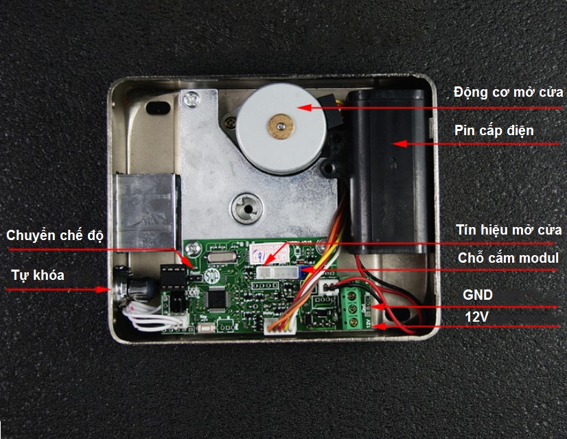 Khóa cổng điện tử thông minh dùng PIN SMART REM03, thẻ từ, chìa cơ